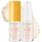GADMLURY mineral sunscreen powder bottle front view for easy SPF on-the-go