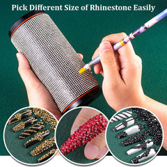 GA&EN long nail art tool ready for precise gem placement.