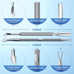 GA&EN stainless steel cuticle spoon head for safe cuticle pushing