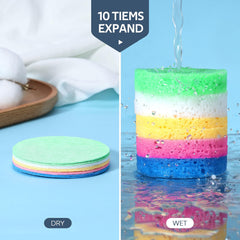 Gainwell 50-colored sponges blue pack for makeup removal and gentle cleansing.
