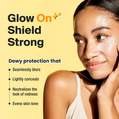 GANGNAM GLOW Day Shield bottle close-up highlighting mineral protection and finish