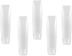 GANPUB 5-pack white 1oz travel bottles for easy toiletries on the go.