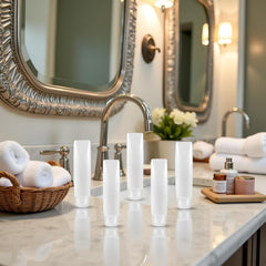GANPUB refillable travel containers with wide opening for easy cleaning.