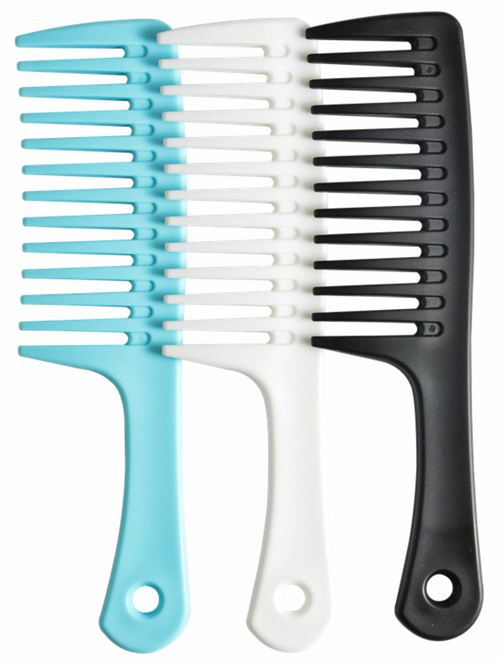 GAONSWOE wide tooth comb front view for gentle detangling and smooth hair glide.
