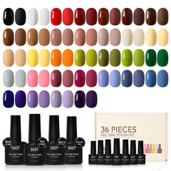 GAOY 36-pcs gel nail polish set overview for versatile at-home manicures