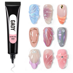GAOY 3D Nail Gel clear tube ready for precise sculpting and easy art.