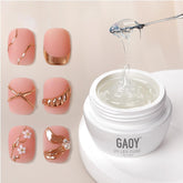 GAOY 3D Sculpting Gel highlights chrome powder shine for salon-quality nail art at home.