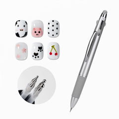 GAOY 4-in-1 nail dotting pen tips assembly for versatile manicure art.