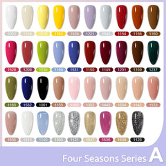 GAOY 42-pcs gel nail polish kit with matte top coat for winter velvet finish
