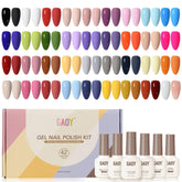 GAOY 42-piece gel nail kit with colors and coats for versatile manicures.