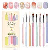 GAOY 8-pcs nail brushes set for versatile nail art and precision designs