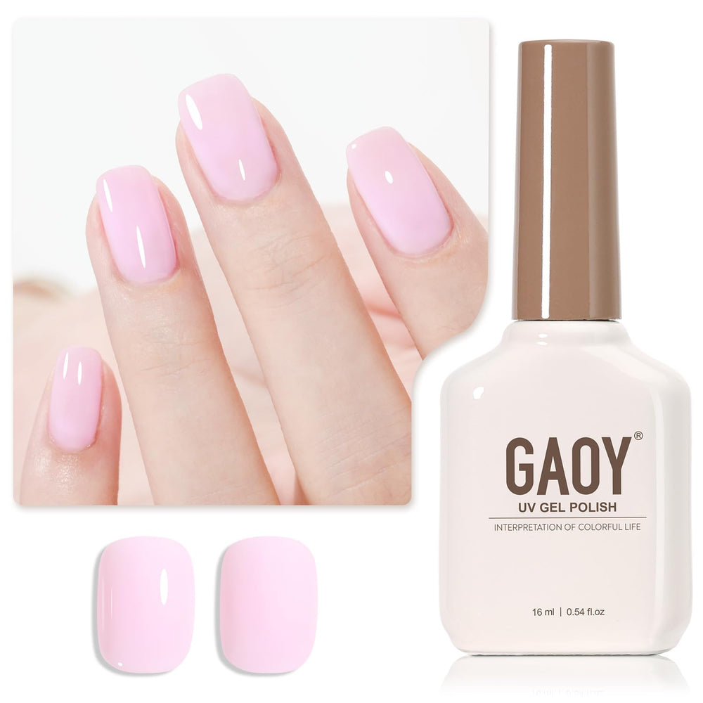 GAOY Baby Pink gel nail polish bottle—16ml, ideal for at-home manicures.
