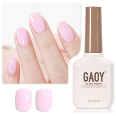 GAOY Baby Pink gel nail polish bottle—16ml, ideal for at-home manicures.