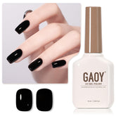 GAOY Black Gel Nail Polish 1001 bottle for at-home color and durability