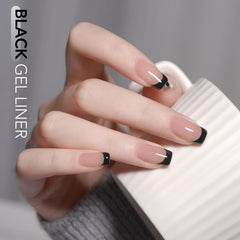 GAOY Art Liner with a fine brush enables precise lines and dots on nails.