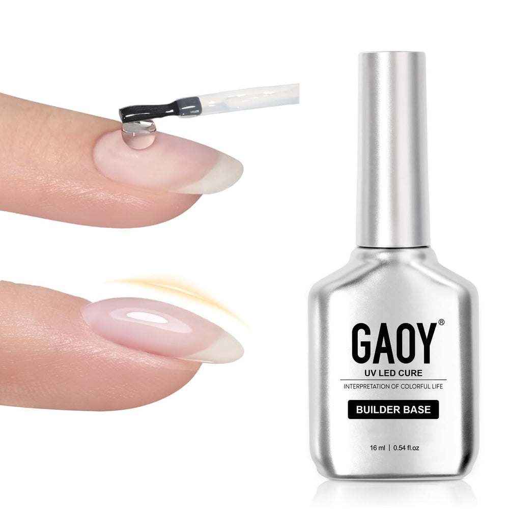 GAOY Builder Base 16ml bottle shown for natural nail protection.