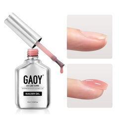 GAOY Builder Gel bottle in quartz pink for natural-looking extensions