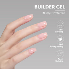 GAOY builder gel under UV lamp cures in 60 seconds.