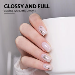 GAOY Builder Top Coat Gel bottle features a chrome silver design.