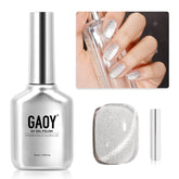 GAOY Cat Eye gel polish bottle with 1138 Silver shimmer for at-home nails