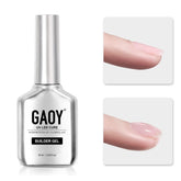 GAOY Clear Builder Gel bottle for durable nail extensions at home