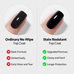 GAOY gel top coat clear finish for ultra-smooth, high-gloss nails.