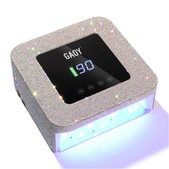 GAOY cordless UV LED nail lamp front view showing portable design for on-the-go manicures