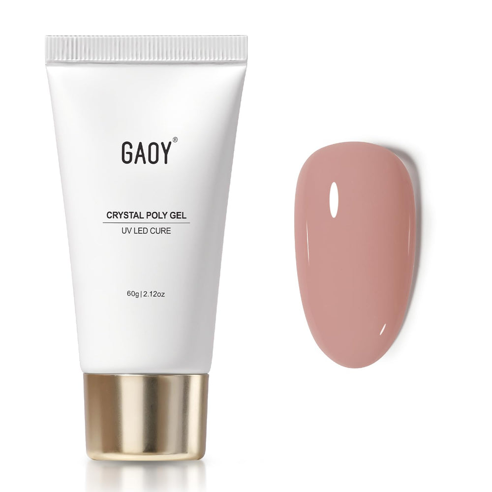 GAOY gel poligel cristal: consistencia media para modelar uñas con suavidad.
