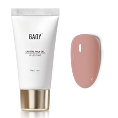 GAOY gel poligel cristal: consistencia media para modelar uñas con suavidad.