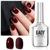 GAOY Dark Red Gel Nail Polish bottle for at-home manicure with long-lasting color