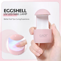 GAOY egg-shell LED nail lamp with even curing and a soft pastel finish