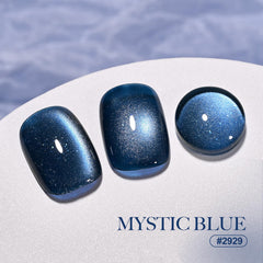 GAOY esmalte gel con brillos holográficos azul para look glamoroso