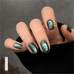GAOY es esmalte gel cat-eye verde 3152, efecto óptico deslumbrante para uñas