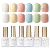 GAOY esmalte gel azul de primavera con acabado brillante para uñas.
