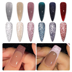 GAOY es esmalte gel rosa reflectante para un acabado brillante diario.