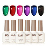 GAOY esmalte gel translúcido verde para uñas en casa.