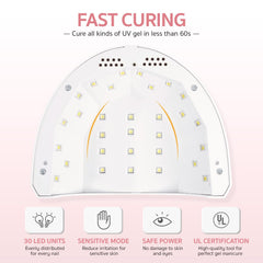GAOY lamp with smart sensor enables hands-free curing for convenience.