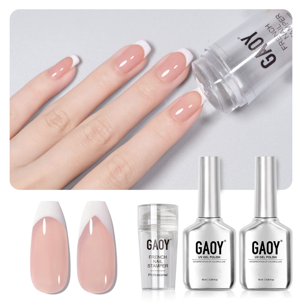 GAOY French manicure kit nail stamper for precise tip placement