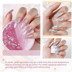 GAOY gel polish cromo platinado rosa con brillo suave