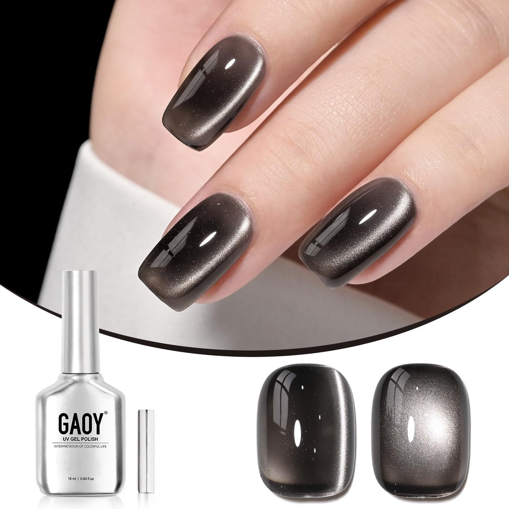 GAOY gel uñas, efecto gato-ojos, botella de 16 ml para brillo intenso