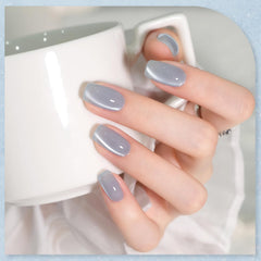 GAOY Glitter holographic nail polish swirls on a slick, luminous base