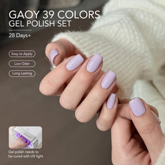 GAOY glossy top coat bottle adds brilliant shine to gel nails.