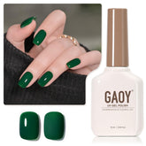 GAOY Green Gel Nail Polish 16ml bottle with emerald shade for durable color.