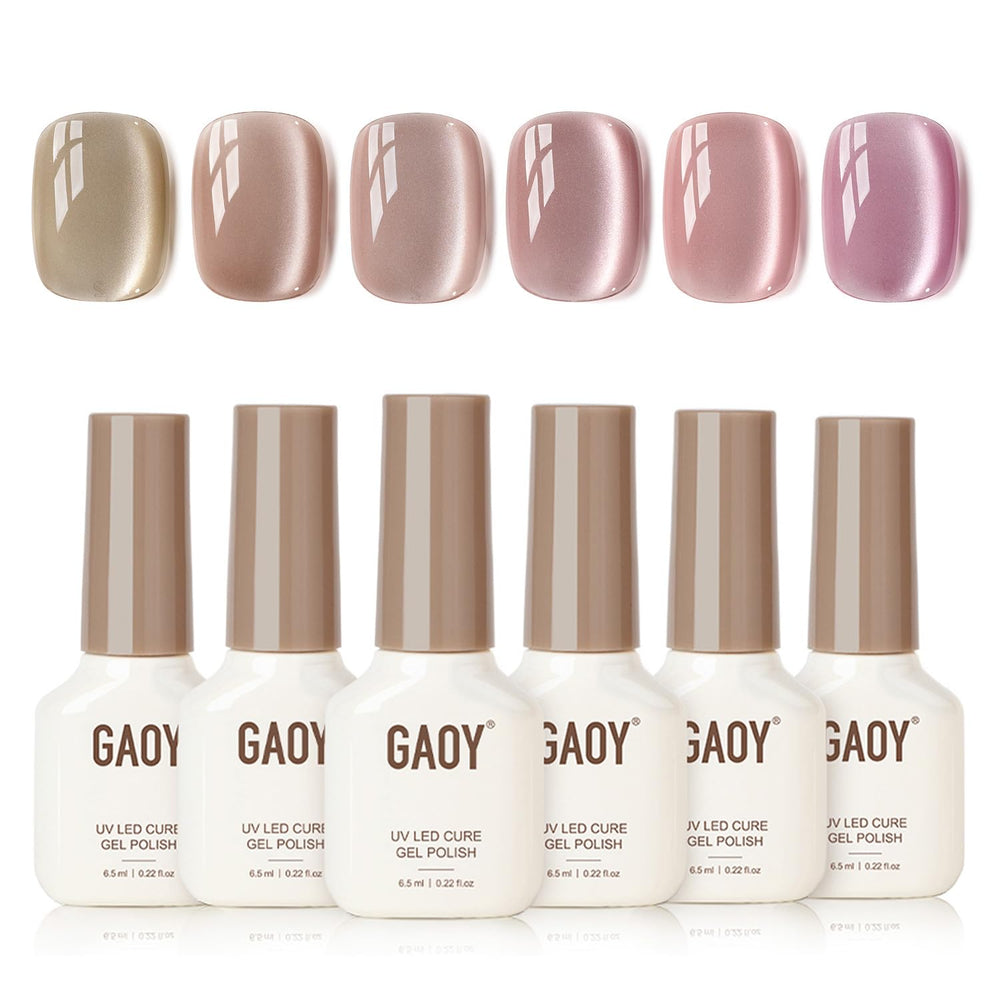 GAOY Icy Glass Cat Eye con luz de luna, look suave y elegante.