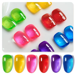 GAOY Jelly Gel tono amarillo transparente para un acabado suave y duradero.