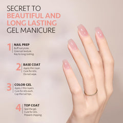 GAOY Jelly Gel tono piel: color natural suave para uñas.