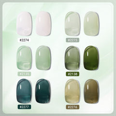 GAOY Jelly Green: botellas de gel transparentes para uñas limpias y brillantes