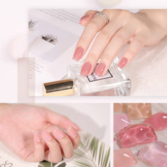 GAOY Jelly Nude Pink gel cura en 60 segundos para uñas en casa