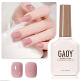 GAOY Jelly Purple Nail Polish bottle 16ml shows buildable sheer color for at-home nails