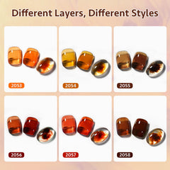 GAOY Jelly Tortuga rojo oscuro, tono elegante para uñas duraderas